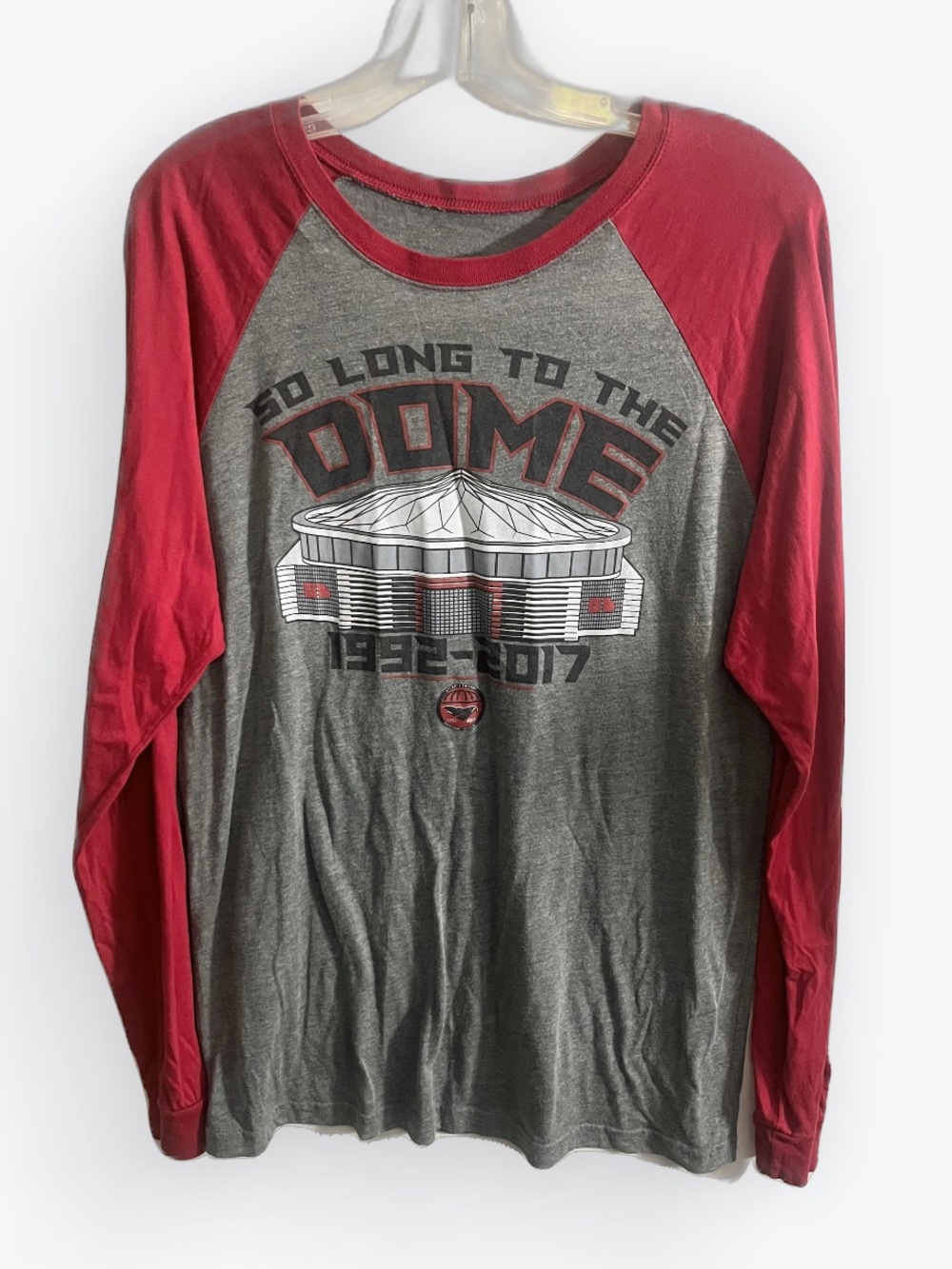 Atlanta Braves Turner Field “So Long to the Dome” Long Sleeve Raglan Tee Size L